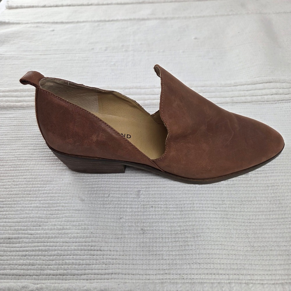 Lucky Brand Macce Brown Leather Ankle Booties Women 8.5 Low Heel LP-MACCE - Picture 10 of 11